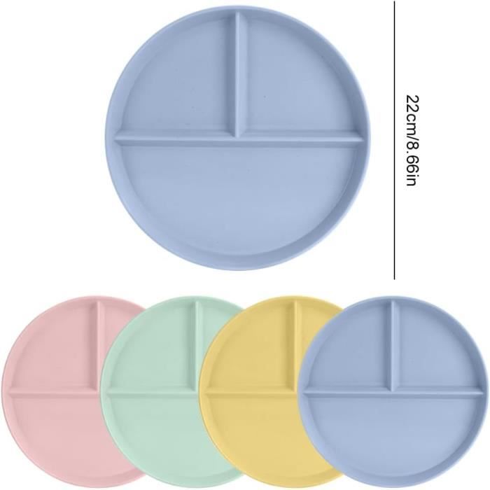 Lot De 4 Assiettes Plates En Polypropylène Sain,Intercalaires