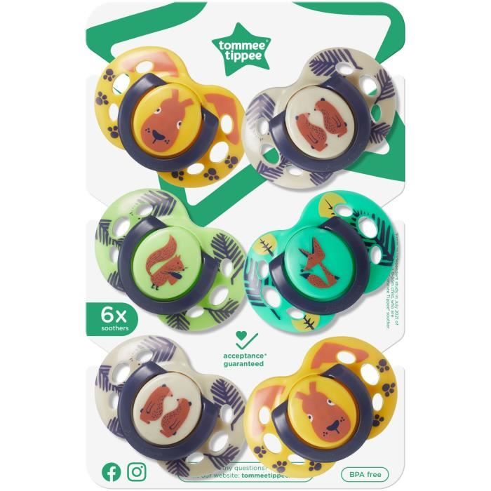 Sucettes Tommee Tippee Lot De 2 - Tétine Symétrique Sans BPA, 18-36 Mois, Avec Capsule Stérilisateur - 8