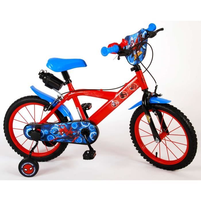 Vélo pour enfants Spider-Man - Garçons - 14 pouces - Rouge / Blauw - Deux  freins à main