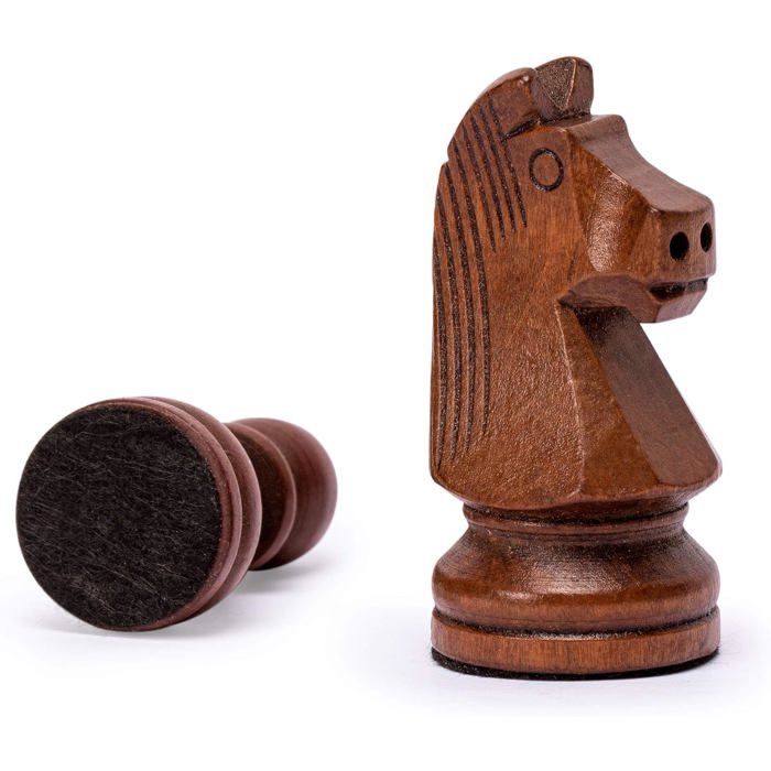 Jeu D'Échecs Staunton No.4 Husaria - Pièces En Bois Avec Boîte - Roi 76 Mm - 2 Reines Supplémentaires Jeu D'échecs Staunton Bois