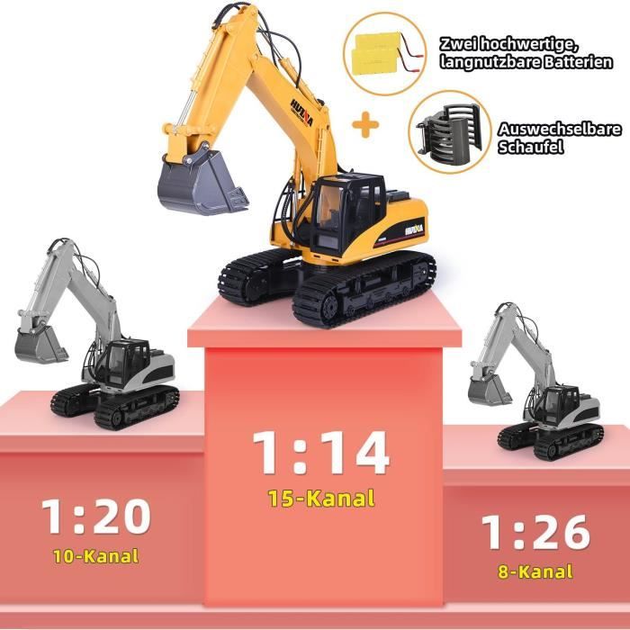 ZWOOS Pelleteuse RC 14 Canaux 2,4GHz – Échelle 1/16, Sons Et Lumières – Dès 3 Ans