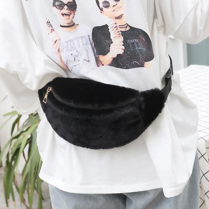 Sac banane fausse fourrure clearance