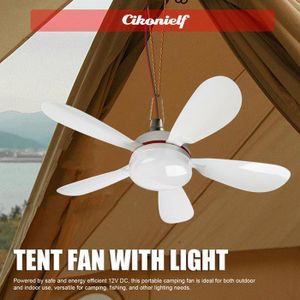 Ventilateur De Plafond USB Rechargeable Pour Tente Et Camping-car - 3 Vitesses, Lumière LED, Télécommande, Silencieux