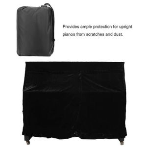 Housse Anti-Poussière Pour Piano Vertical Droit Noir - Protection Complète Et Élégante