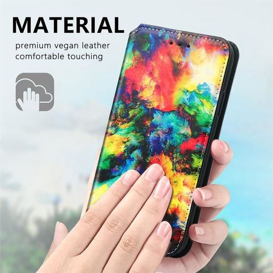 Etui A Rabat Pu Cuir Huawei Nova 7i 6 4 Aimant Integre Colore Housse Durable Portable Luxe Flip Support Pochette Cdiscount Telephonie