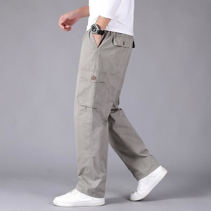 Tenue professionnelle,Pantalon tactique pour hommes,multi-poches,taille  élastique,militaire,décontracté,Cargo- Style 2 Black Blanc - Cdiscount  Prêt-à-Porter