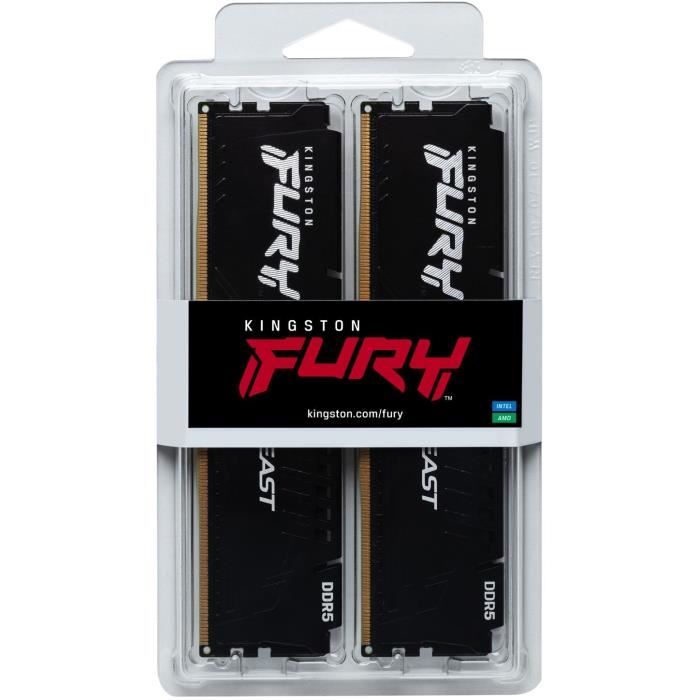 Mémoire DDR5 - KINGSTON - FURY Beast EXPO - 32 Go (2 x 16 Go