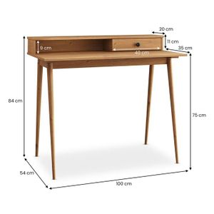 Range-tout 9 tiroirs STANFORD noir et pin massif - Buffet