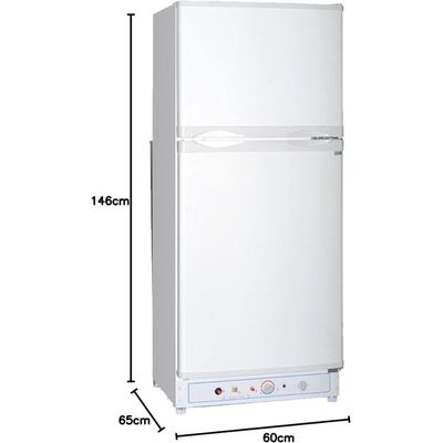 Frigo Gaz/220V SMETA 175L + Congélateur 46L - Absorbtion Silencieux, Pour Camping-Car, Maison, Garage