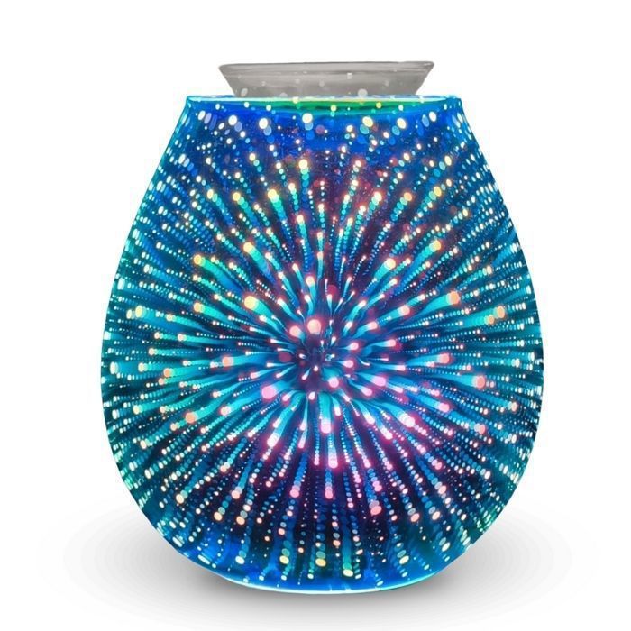 Brûleur De Cire En Céramique Multicolore – 11x10 Cm, Design Vibrant, Pour Aromathérapie Et Décoration