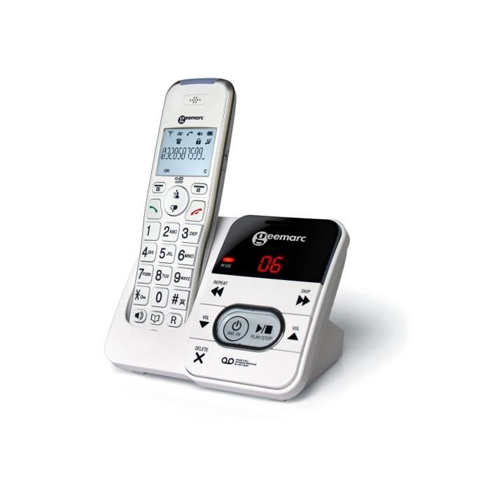 Geemarc Amplidect 295 Photo - Téléphone Fixe Amplifié avec Répondeur, Sonnerie Puissante et