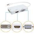 DisplayPort Thunderbolt vers DVI VGA HDMI Adaptateur 3 en 1 pour MacBook iMac Lin * 941-0
