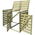 Double poubelle en bois