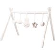 ROBA Portique d'eveil pour bébé -  incl. set de pendentifs "miffy®" – arche de jeu en bois massif laqué-0