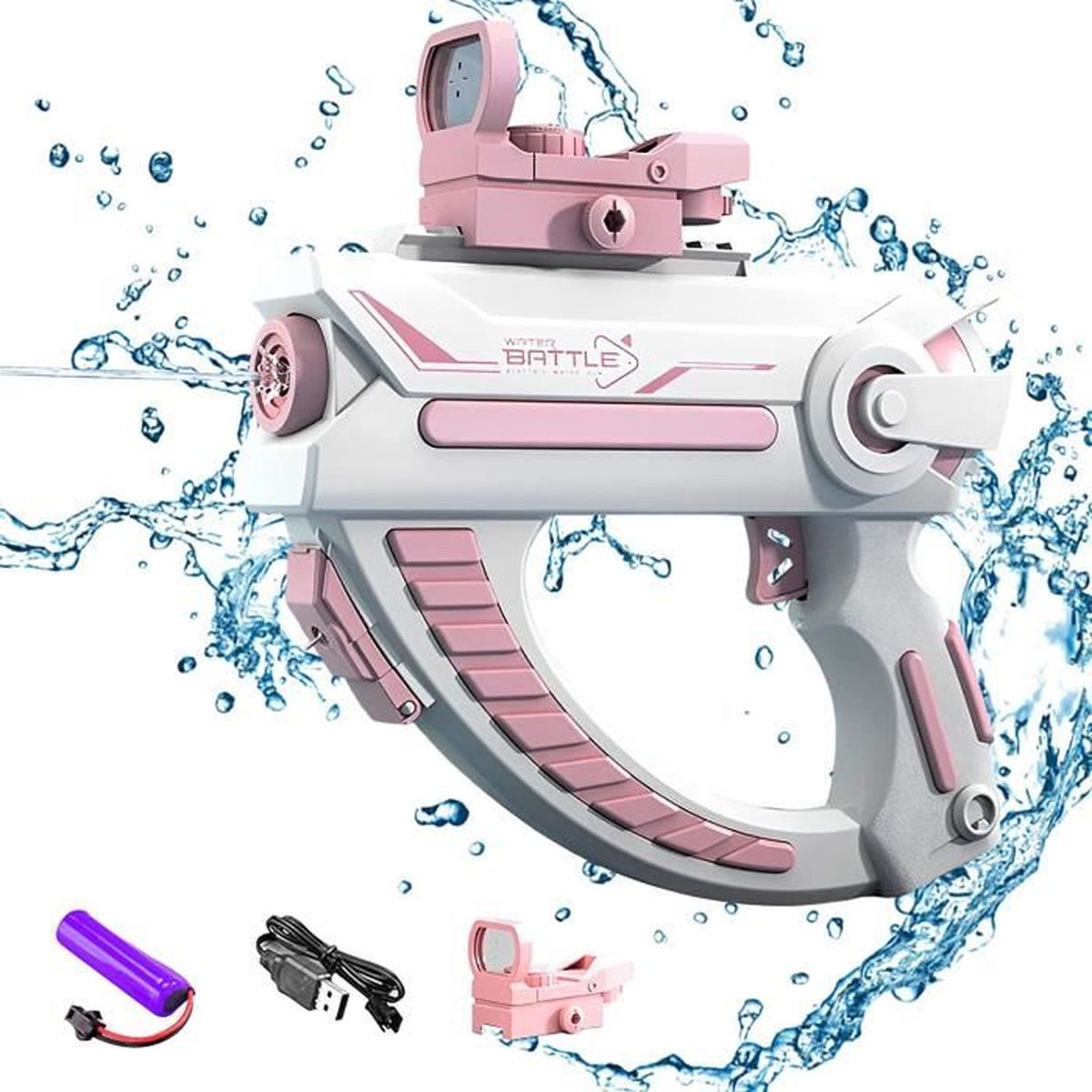 JONNRYIN 2 Pack Pistolet a Eau Electrique pour Enfants Adultes, Pistolet à Eau Automatique