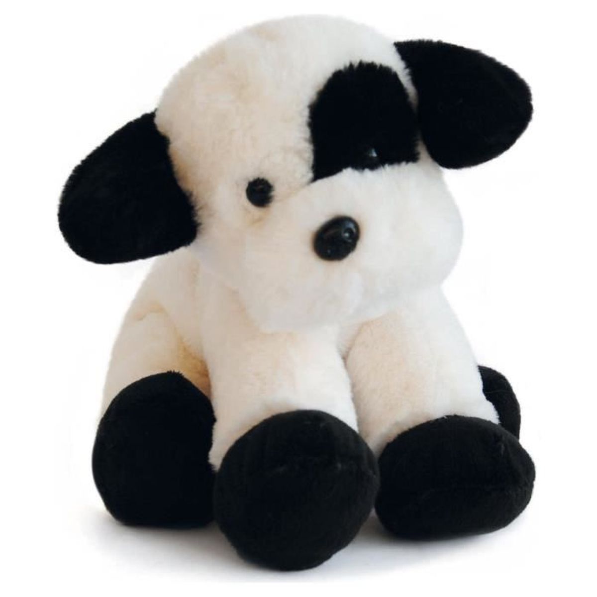 peluche chien noir et blanc