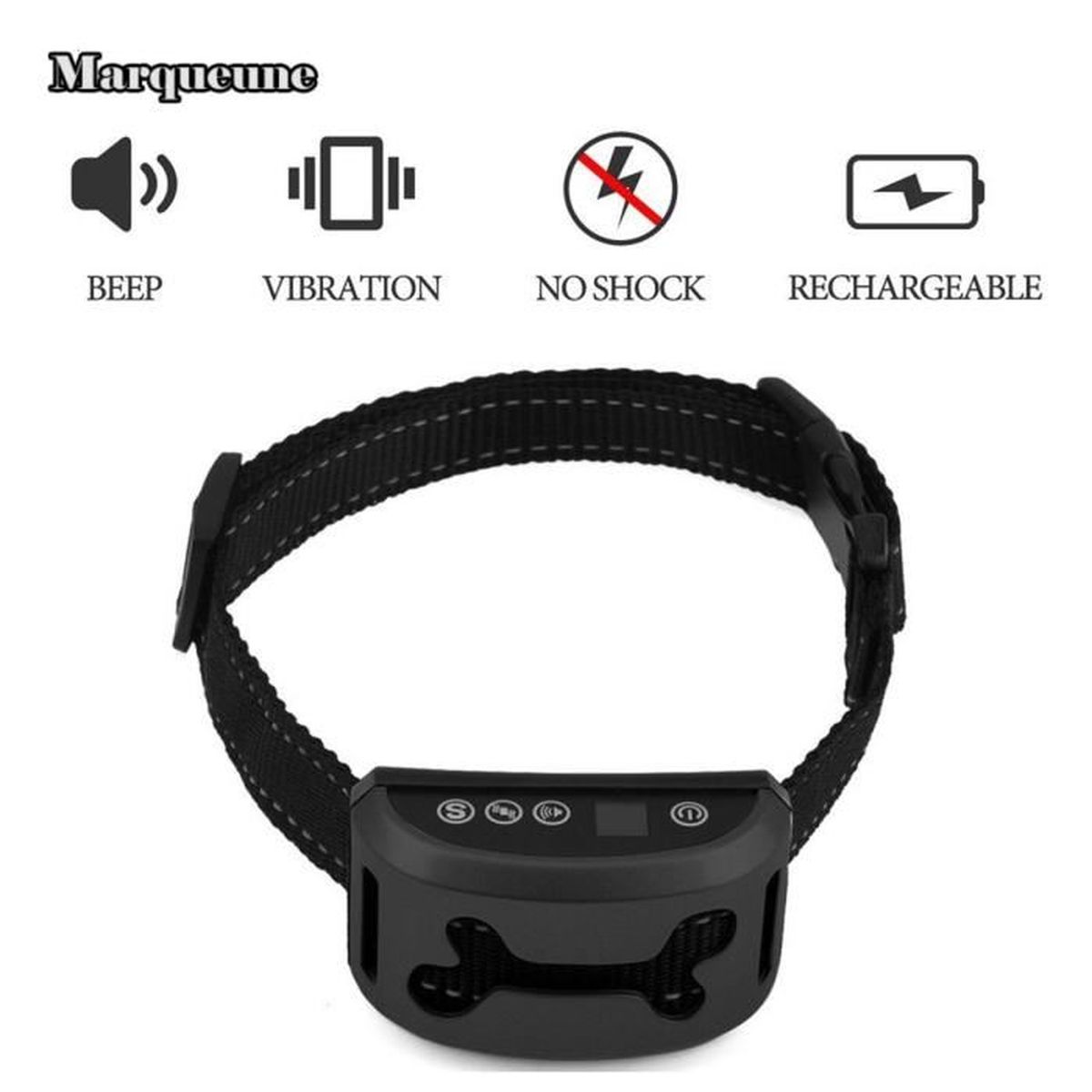 Collier AntiAboiement Petit Chiens Marqueune Rechargeable