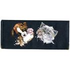 SYL'LA Porte chequier long en cuir noir pour Femme Chien Chat