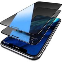 2 Pack Verre Trempé iPhone 12, Anti-Spy Vitre Protection d'ecran en Verre Trempé incassable Tempered Glass