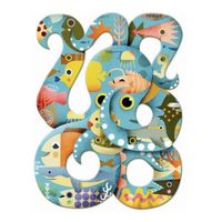 Puzzle 350 pièces - DJECO - Octopus - Animaux - Enfant - Bleu