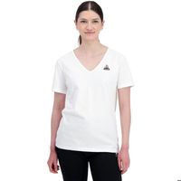 T-shirt Le Coq Sportif Ess Tee Ss Col V N1, Blanc, Femme