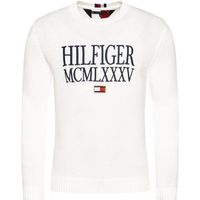 Pull en coton à gros logo   -  Tommy Hilfiger - Homme