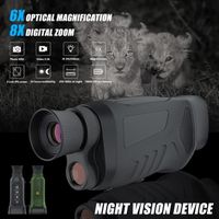 Jumelle Vision Nocturne 2.5KD-Portée de Vision Nocturne-Infrarouge de 800m-Photo&Vidéo-Rechargeable USB-Noir