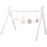 ROBA Portique d'eveil pour bébé -  incl. set de pendentifs "miffy®" – arche de jeu en bois massif laqué