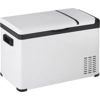 WOLTU Mini Frigo de Voiture, Petit Réfrigérateur Portable Chaud/Froid Glacière Électrique 30L 61 x 32 x 40 cm Blanc