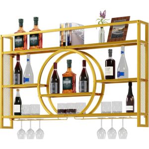 Porte-bouteilles Vin Style Antique 34cm - Métal Fer Blanc Crème, Aubaho, Neuf
