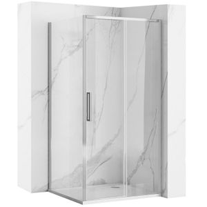 Paroi De Douche Idralite Replay 2 Portes Coulissantes 160x185 Cm Verre Granité