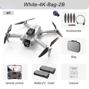 DRONE Blanc-Dual4K-Bag-2B-Mini Drone professionnel S1S, 