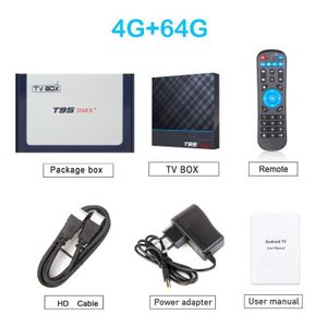 RÉCEPTEUR - DÉCODEUR   Ue Plug - 4G 64G - T95 MAX Plus Android Tv box Aml