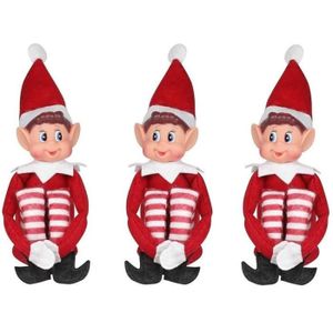 Lot De 2 Vêtements De Noël Pour Poupée Elfe – Haut Et Pantalon – Accessoires Lutin Farceur – Flanelle Douce – Décoration Festive