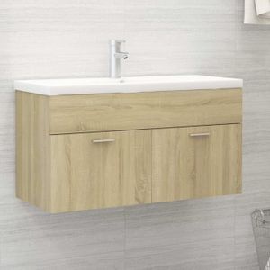 plan vasque suspendu zero pour salle de bain design chene 45 x 140 cm cdiscount maison
