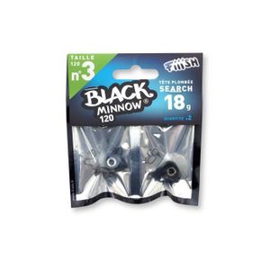 Tête plombée FIIISH BLACK MINNOW SHALLOW couleur Kaki taille au choix neuf