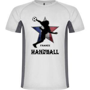T-SHIRT MAILLOT DE SPORT T-shirt enfant bicolore handball 'La Battante' - G