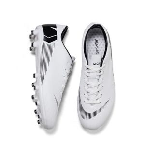 Skwu High-Top Chaussures de Football pour Hommes Clous cassés Pointes antidérapantes Chaussures dentraînement Sportif 