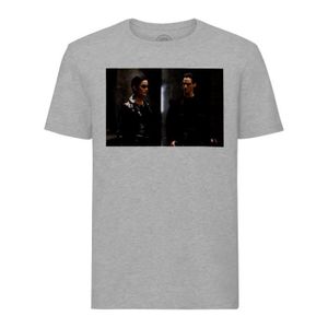 T-SHIRT T-shirt Homme Col Rond Gris Matrix Keanu Reeves Ca