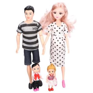 Poupée Barbie Famille - 5 personnes (Papa Maman Enceinte deux