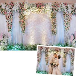Rideau de fond LED pour décoration murale, toile de fond, grille étoile, ciel  étoilé, scène, mariage