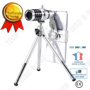 Objectif de caméra de téléphone Portable 12X Zoom téléobjectif télescope  Externe avec Clip Universel pour Smartphone 130 - Cdiscount Téléphonie