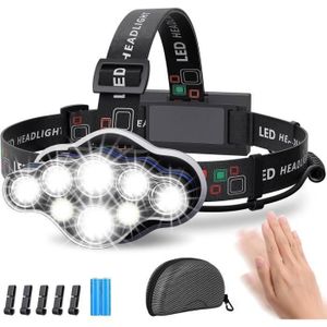 LAMPE FRONTALE MULTISPORT Lampe Frontale,Torche Frontale 18000 Lumens 8 LED 