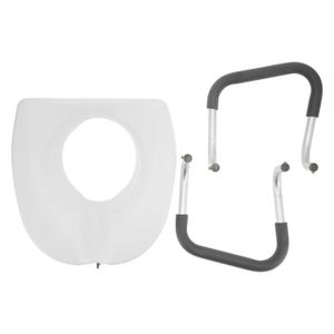 RÉDUCTEUR DE WC Siège de toilette surélevé pour aide aux personnes handicapées - YOSOO - Réglable - Blanc - Adulte