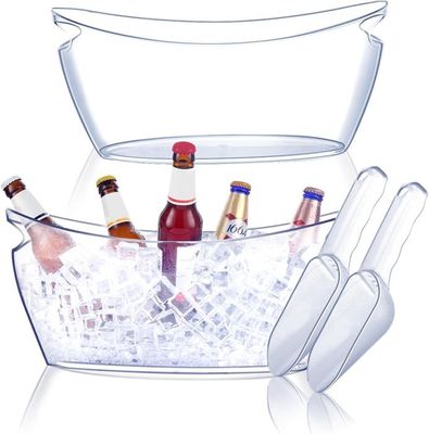 Kongnijiwa Transparent Seau à Glace 4L Champagne bière Cave à vin Cave Kongnijiwa Transparent Seau à Glace 4L Champagne bière Cave à vin Cave