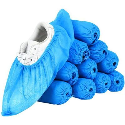 100 Couvre-chaussures Jetables élastiques TECHTONGDA - Imperméables - Taille Unique Bleu - Pour Hôtel, Maison