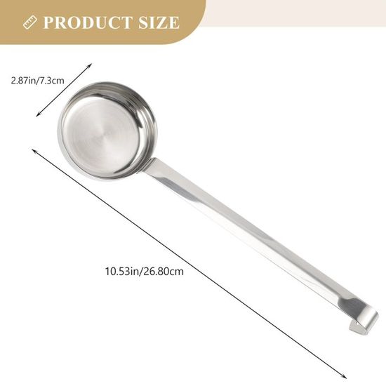 Louche à Soupe Inox Avec Manche Bois - 36 Cm, Isolant Thermique, Pour Service Et Cuisson