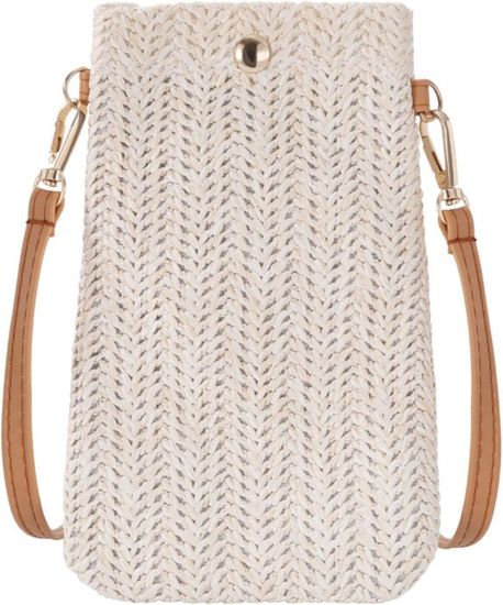 Sac à Main Bandoulière En Paille Tressée Beige – Avec Porte-monnaie, Neuf Sans étiquettes, Idéal Pour Les Vacances Et L’été