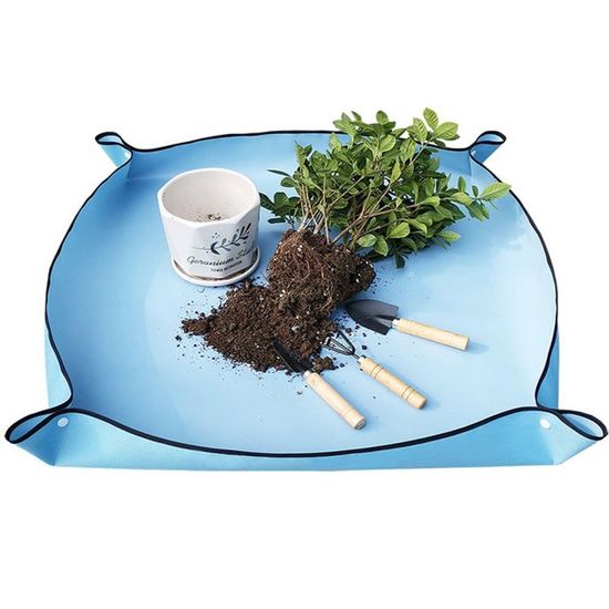 Tapis De Rempotage Imperméable Pliable 75x75cm - Tapis De Plantation Portable Pour Plantes Et Jardinage