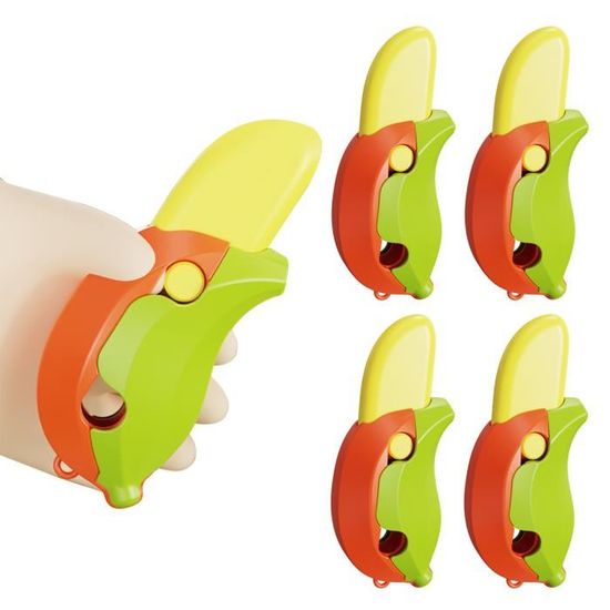 1 Stück Bananen Anti-Stress Ball – Sensorisches Knetspielzeug Aus Weichem TPR (12,5 Cm) Für Kinder & Erwachsene